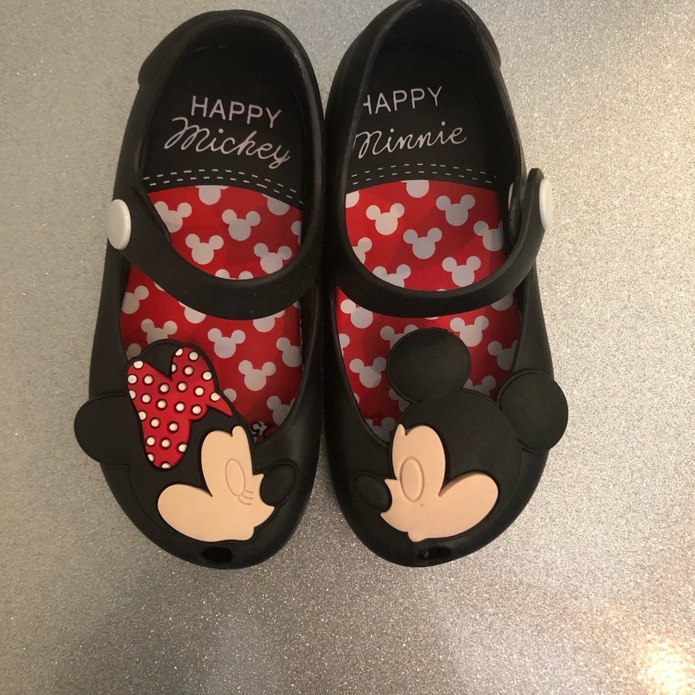 New Disney Minnie and Mickey Jelly Shoes Size 7